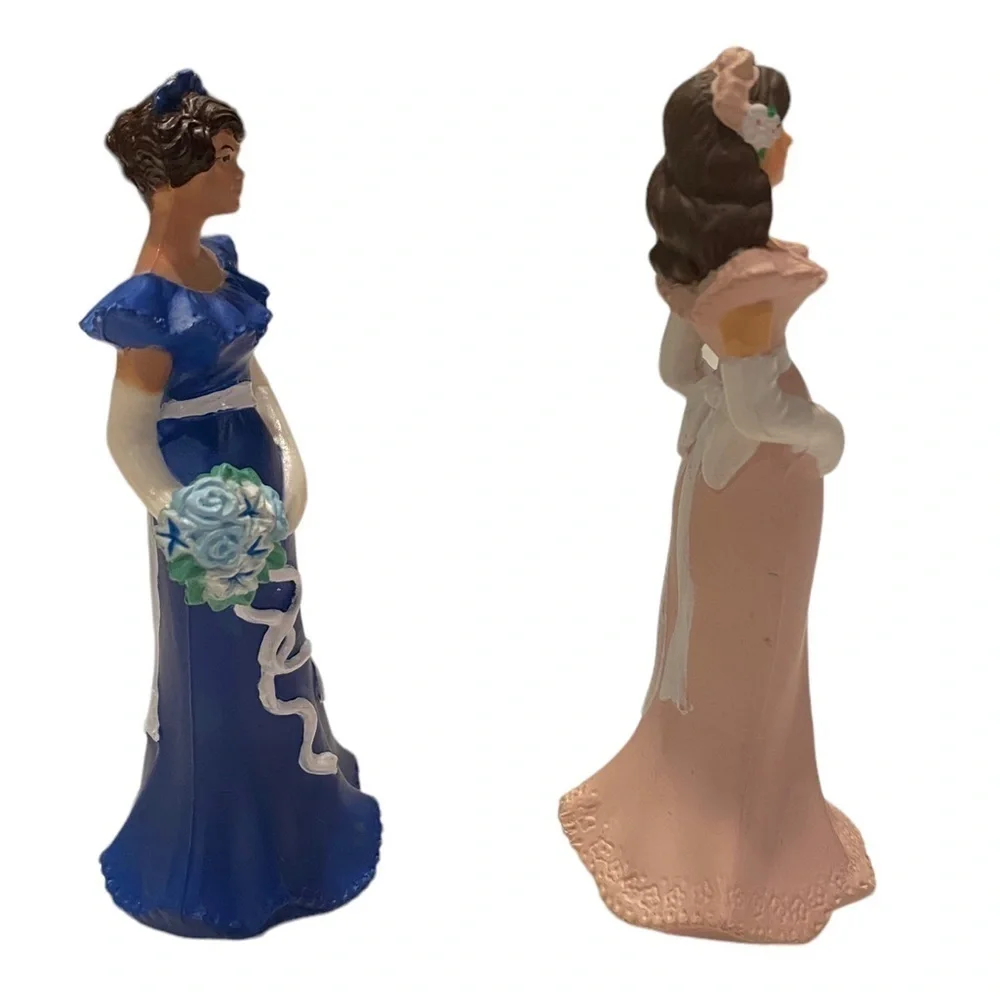 Wilton Bridesmaid in Pink/Blue Dress Cake Topper Figurines Decoration 1991